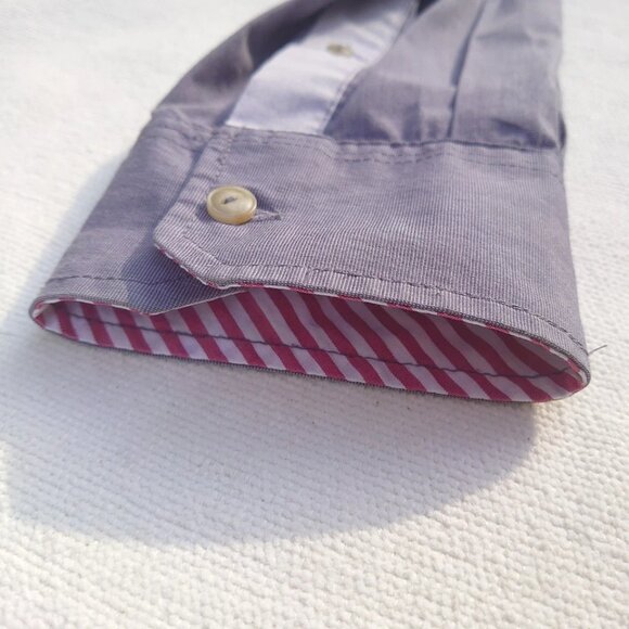 We Love Desigual Long Sleeve Grey Shirt Patchwork Compass XL Embroidery Funky - Picture 7 of 8